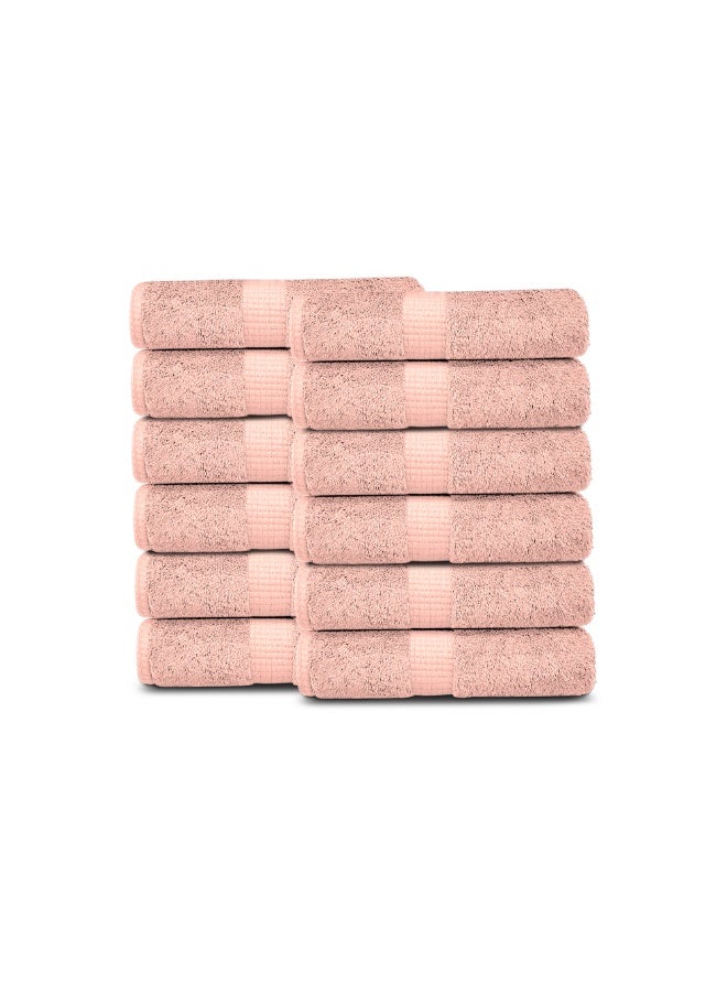 Lavish Touch 100% Combed Cotton Washcloths (12 Pack, 30 x 30 cms) - 550 GSM, Face towel Set Highly Absorbent Quick Dry and Soft Towels - Image 1