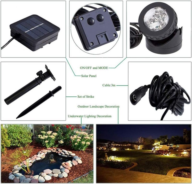 10 Pack RGB Submersible LED Lights, IP68 Waterproof with Timer Remote Set - Image 3