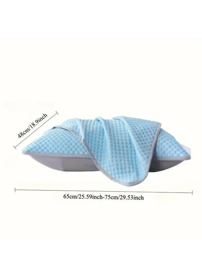 Light Blue Beanie Pillowcase 18.9x29.13 Inch Soft Breathable Summer Bedding Machine Washable Envelope Closure - Image 4