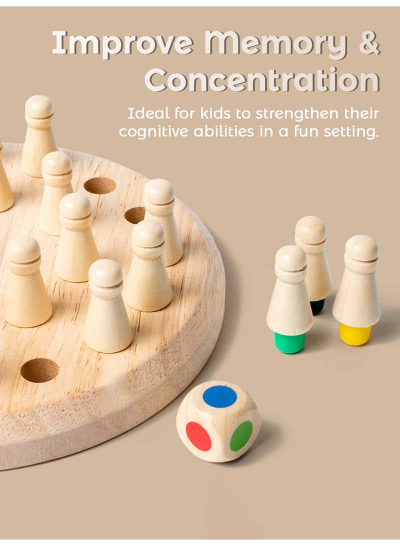 Wooden Memory Game for Kids - Brain Training Puzzle, Color Recognition & Focus Improvement | Perfect Eid Gift for Children | Interactive Educational Toy for Memory & Cognitive Skills | Safe, Durable Design - Image 5