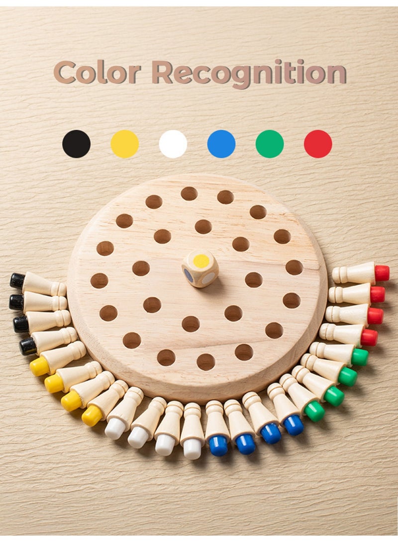 Wooden Memory Game for Kids - Brain Training Puzzle, Color Recognition & Focus Improvement | Perfect Eid Gift for Children | Interactive Educational Toy for Memory & Cognitive Skills | Safe, Durable Design - Image 4