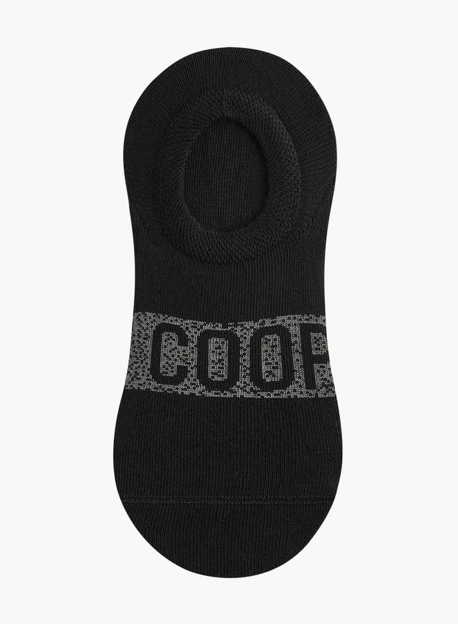 Lee Cooper Logo Print Non Terry No Show Socks - Set of 3