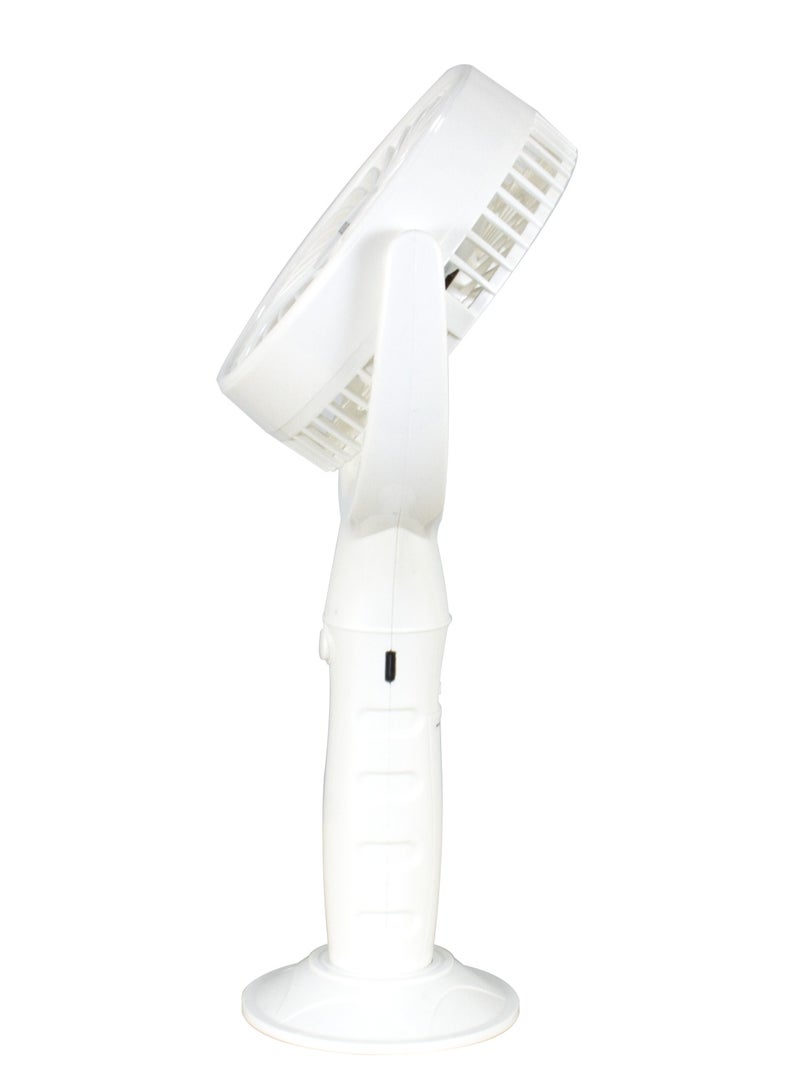 SONASHI Rechargeable Mini Fan With 3 Speeds | Handheld And Portable Design | Continuous Working Of 4.5 Hours | Featured with 30° Angle Adjust and Charging Indicator | 5V Type-C Charge SRF-404 White - Image 4
