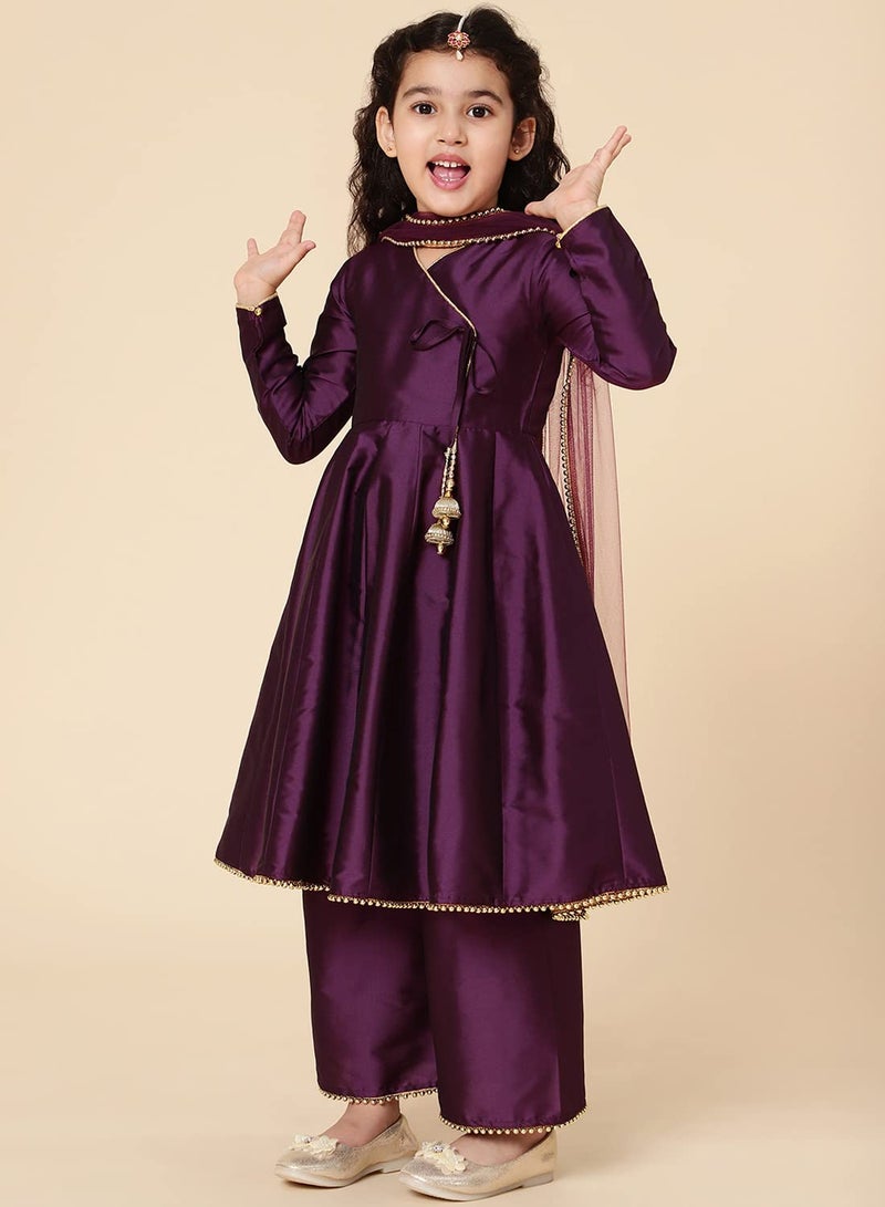 A.T.U.N. (ALL THINGS UBER NICE) A.T.U.N. Girls Anarkali Palazzo Set - Image 4