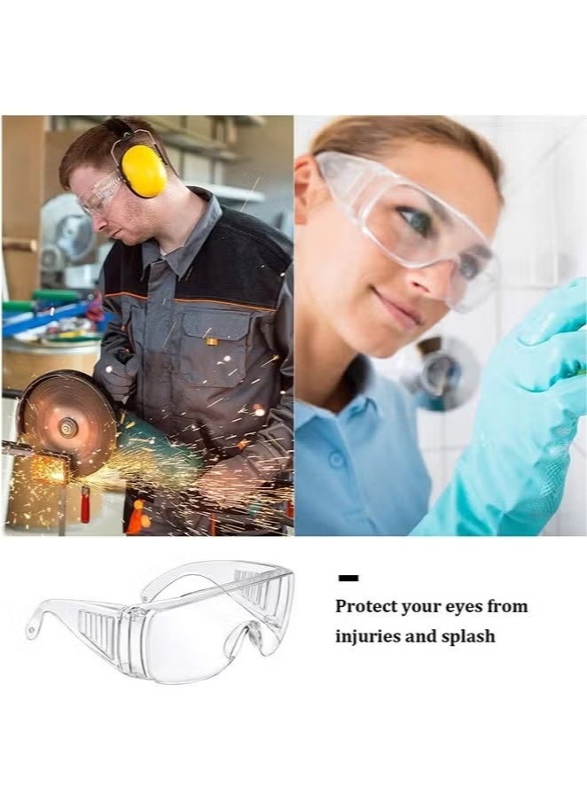 2 Pcs Clear Safety Glasses, Anti Dust Impact Scratch Resistant Splash Proof Goggles, for Shooting, Lab, Outdoor, Workplaces - Image 4