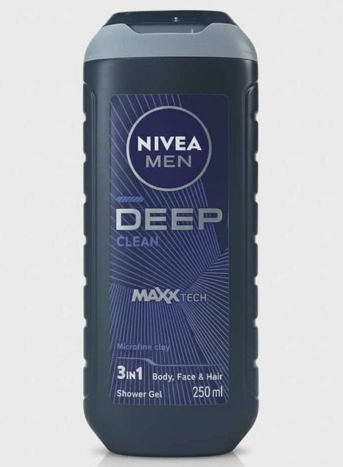 NIVEA Men Deep Clean Maxx Tech – 250ml - Image 1