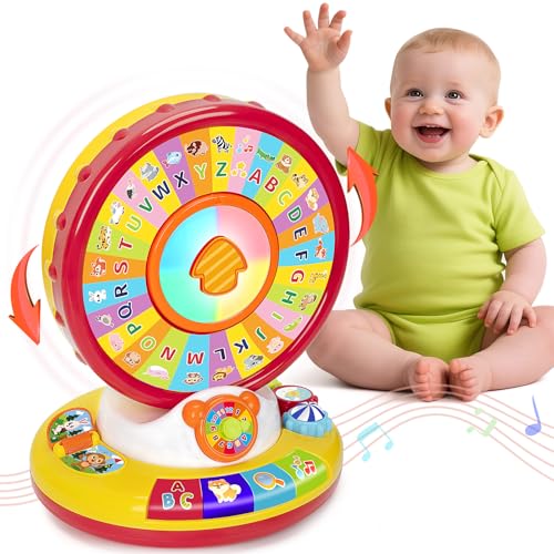 Duchong Learning Toy for 1 2 3 Year Old Boys Girls Spin and Sing Alphabet Musical Toys with Light and Animal Sounds Interactive Games for Toddlers 1218 Months Christmas Birthday Gifts for Baby Ages 13 - Image 1