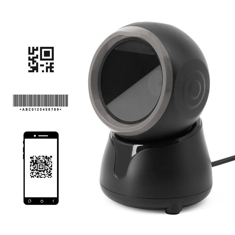 1D 2D QR Desktop Wired Barcode Scanner High-speed Platform Hands-Free Automatic Sense Reader USB Port Plug&Play Compatible with Window Android System Image CMOS Sensor Suitable for Supermarket Retail - Image 1