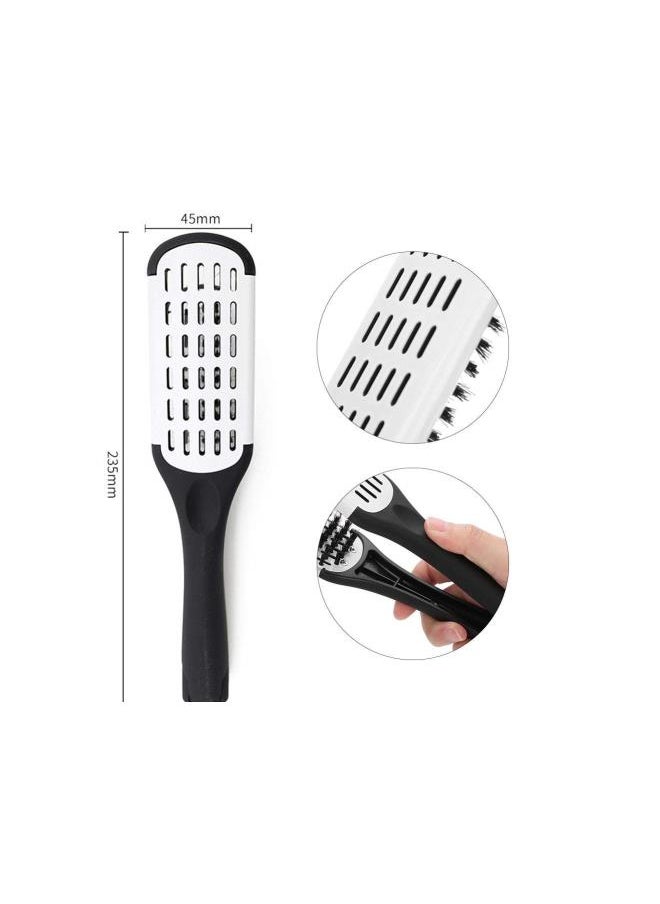 Generic - Hair Straightening Comb, Professional V Shaped Comb, Double Sided Straightening Brush, Bristles Hairdressing Tool - Image 1