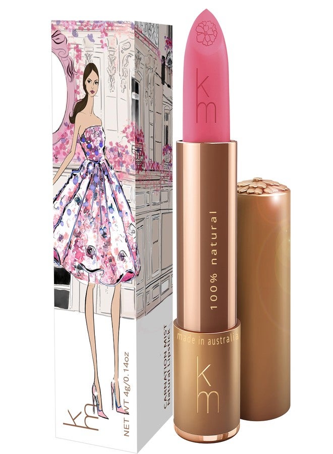 Karen Murrell - Natural Lip Stick 06 Carnation Mist - Pink Lipstick - Matte Finish, 100% Natural Ingredients, Moisturizes & Hydrates Lips - Paraben & Cruelty Free - Image 1