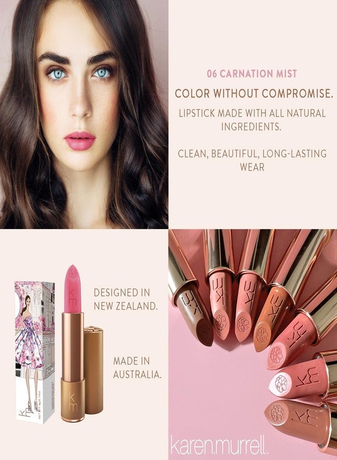 Karen Murrell - Natural Lip Stick 06 Carnation Mist - Pink Lipstick - Matte Finish, 100% Natural Ingredients, Moisturizes & Hydrates Lips - Paraben & Cruelty Free - Image 2