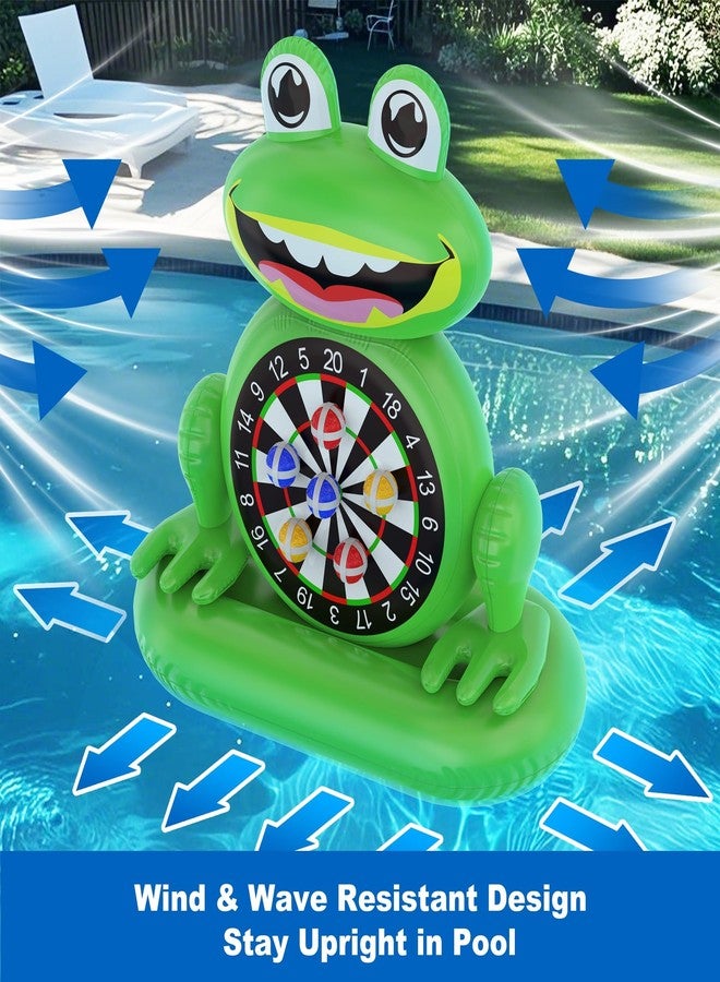 MOONTOY Fun Pool Toys for Kids, Inflatable Frog Dart Board Water Game Toys, Pool Games for Beach Yard Outdoor Ball Play, Summer Party Birthday Gift 3 4 5 6 7 8 9 12 Years Old Boys Girls Teen Adult - Image 3