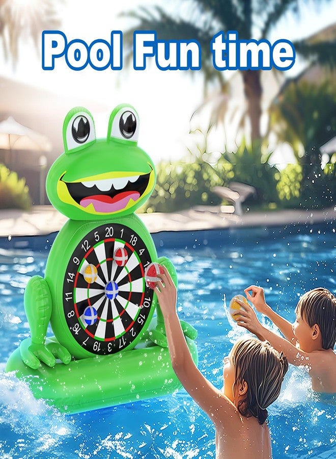 MOONTOY Fun Pool Toys for Kids, Inflatable Frog Dart Board Water Game Toys, Pool Games for Beach Yard Outdoor Ball Play, Summer Party Birthday Gift 3 4 5 6 7 8 9 12 Years Old Boys Girls Teen Adult - Image 5
