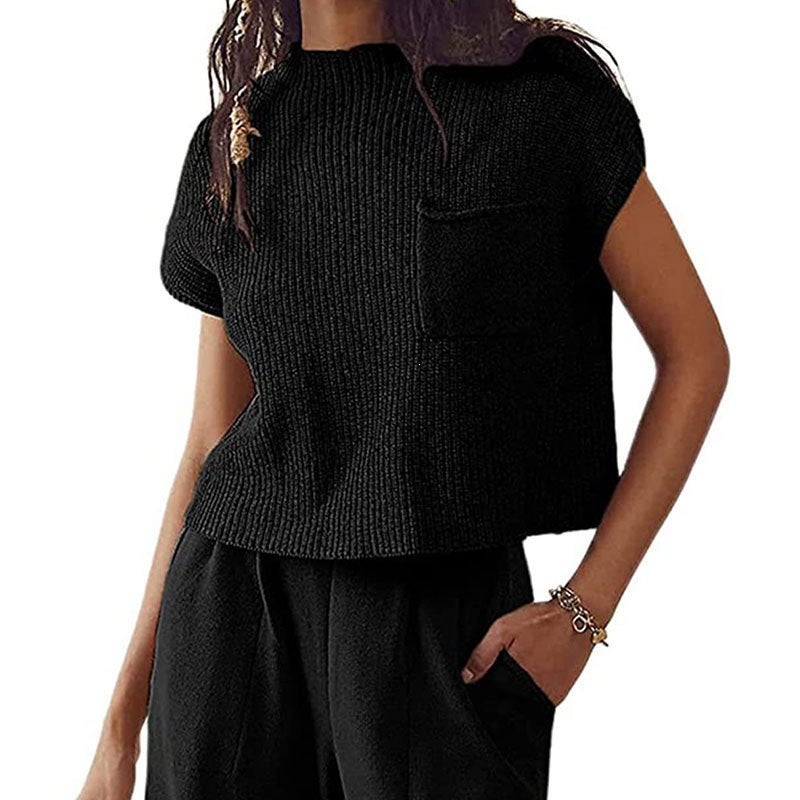 سترة نسائية محبوكة بلا أكمام - Image 4