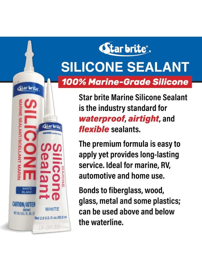 Star Brite Star brite 82101 Silicone Sealant - 2.8 oz., White  - Image 2