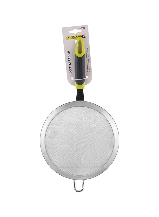 Royalford 20Cm Strainer Stainless Steel Gripped Abs Handle Dishwasher Safe 38X20Cm Multicolor - Image 1