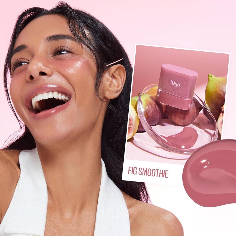 KAJA Dewy Bar Cheeks & Lip – Fig Smoothie - Creamy Blusher Stick with Vitamin & Hyaluronic Acid, Moisturizing & Easy Blend - Image 2