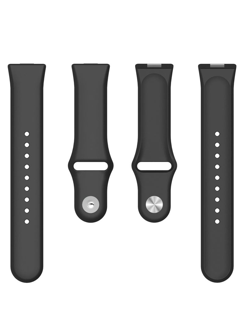 سوار سيليكون لساعة هواوي، متوافق مع موديلات 3/4/4 برو، سوار رياضي، ملحقات ساعات ذكية، سوار بديل (أسود) - Image 4