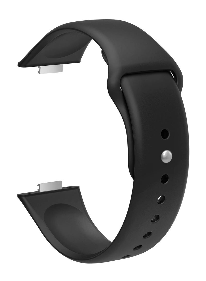 سوار سيليكون لساعة هواوي، متوافق مع موديلات 3/4/4 برو، سوار رياضي، ملحقات ساعات ذكية، سوار بديل (أسود) - Image 5