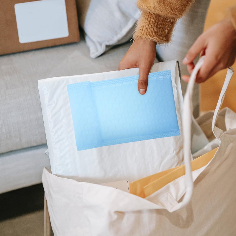 100 Pcs Bubble Mailers 11x15 Inch Self Seal Thickened Shipping Bags Milk Blue Mailing Pouches for Clothing - Image 5