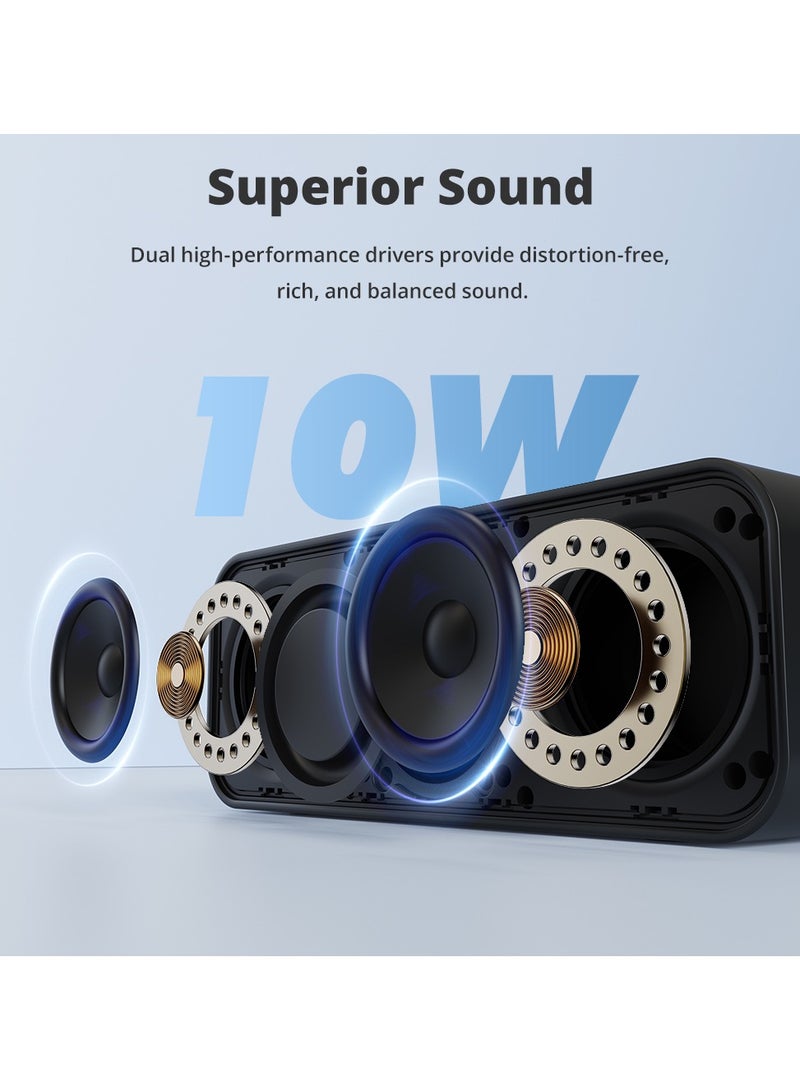 SOUNARC P2 IPX5 Bluetooth Speaker with Bluetooth 5.3, 10W Stereo Sound, Upto 15 Hours of Playtime - Image 4