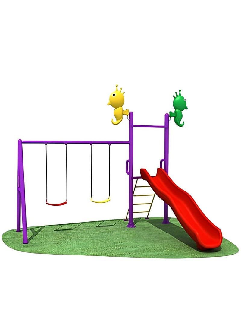 Myts - Outdoor Playcentre with Slide & 2 Swings - Small - Image 3