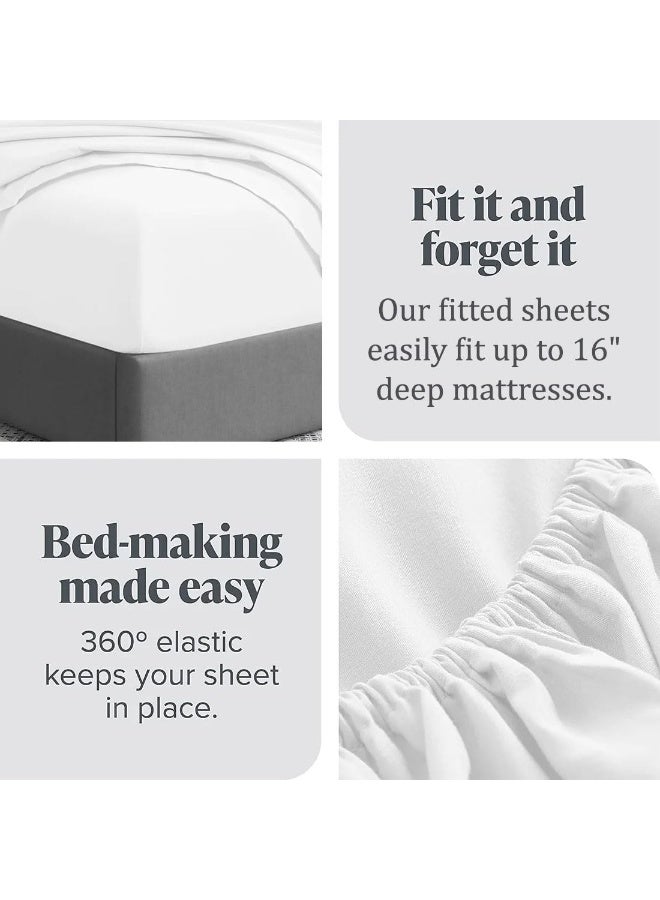 Peace Sleep Bedding - 600 Thread Count 4 Piece Egyptian Cotton RV Camper Sheets for Short Queen Bed - 16 inch Deep Pocket Cotton Fitted Sheet  - Image 4