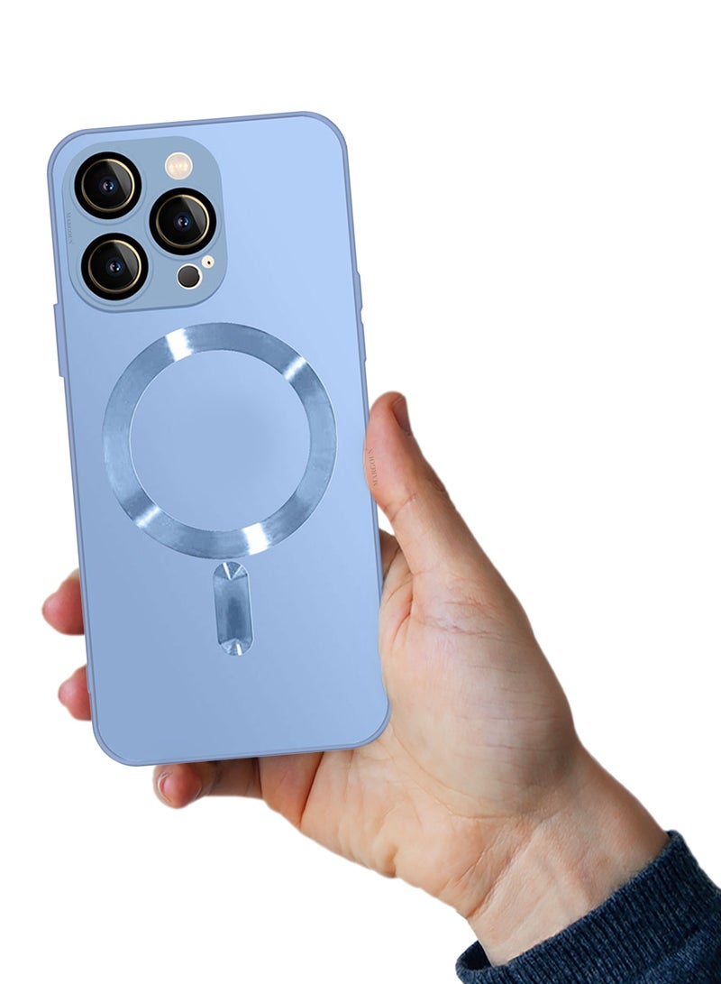 CATANES iphone 13 Pro Case and Cover With MagSafe Built-in High-Grade TPU Material Sky Blue - Image 3