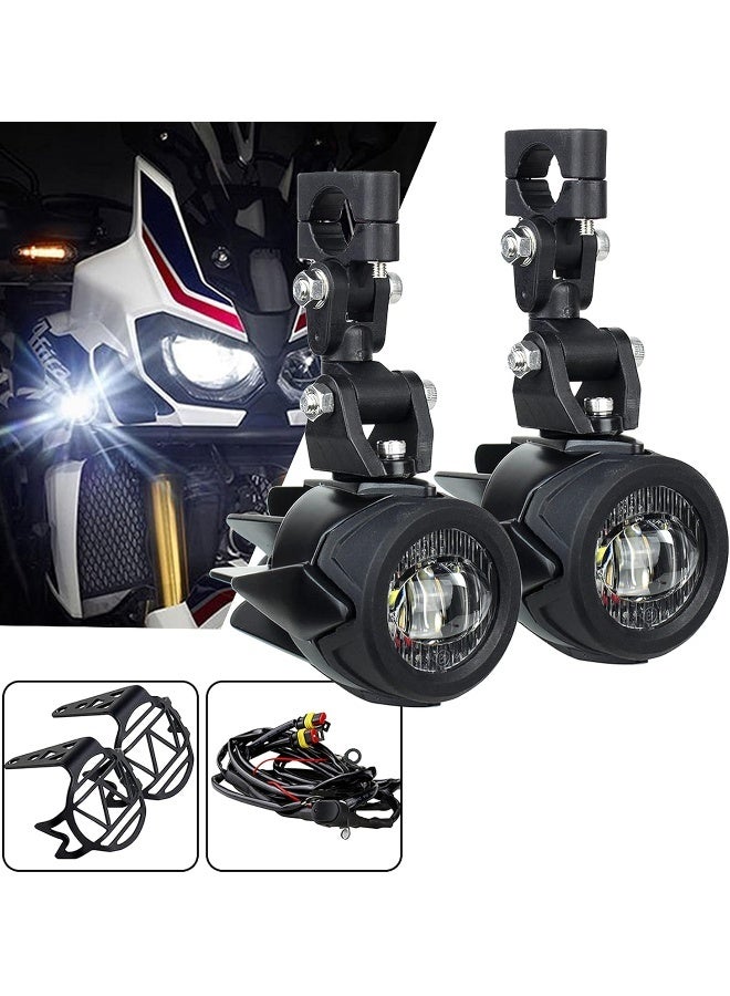 Generic Pair of Motorcycle Headlight Fog Lights with Mounting Bracket - Image 5