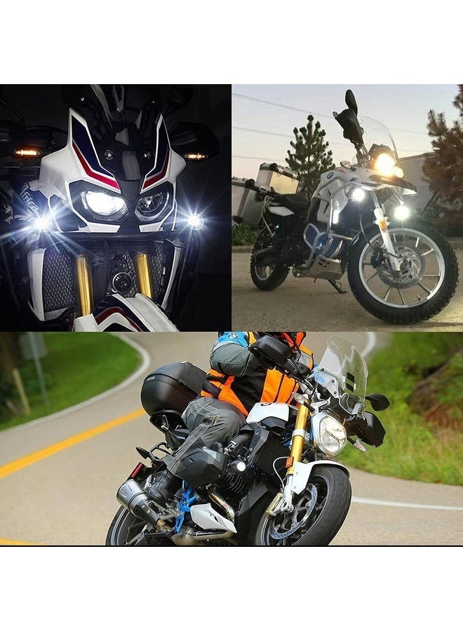 Generic Pair of Motorcycle Headlight Fog Lights with Mounting Bracket - Image 2