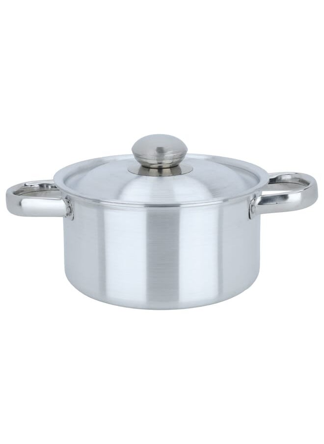Alsaif Gallery - Aluminum Round Pot with Lid and Handles 18 cm - Image 1