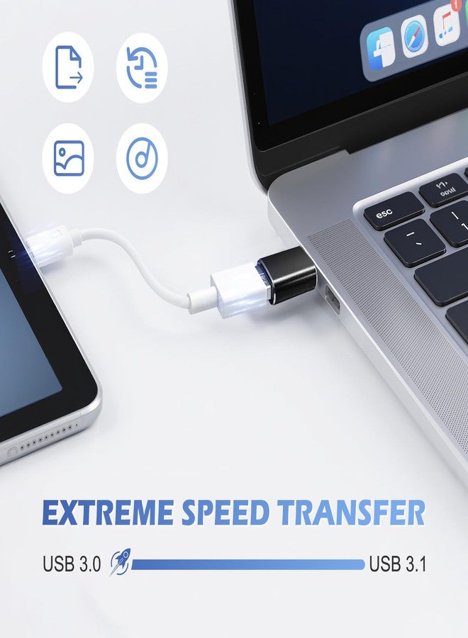 zikker USB C to USB Adapter for Apple Watch USBA Female to USBC Male Adapter for iPhone, Airpods, MacBook, Samsung - Image 3