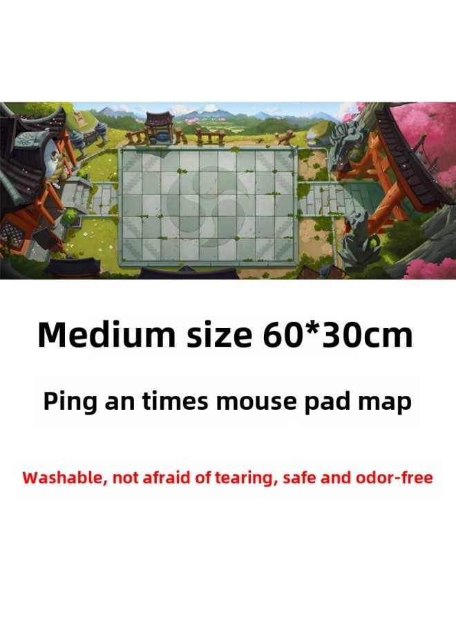 Plant Wars Map Accessories Non-slip Mouse Pad Map Generation Paper Map Cloth Texture Parent-child Interactive Map-Color:Medium 60*30 Safe Age Mouse Pad Map (bag)  - Image 1
