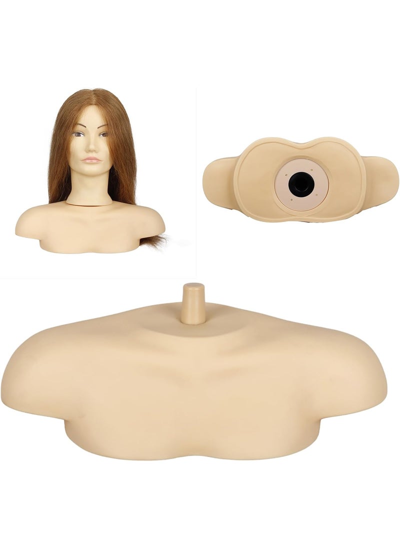 Newshair Mannequin Head Stand, Shoulder Mannequin Dummy Shoulder Mannequin Head Stand Wig Head Support for Cosmetology and Hairdressing Training in Home and Salon Settings, Shoulder Model 