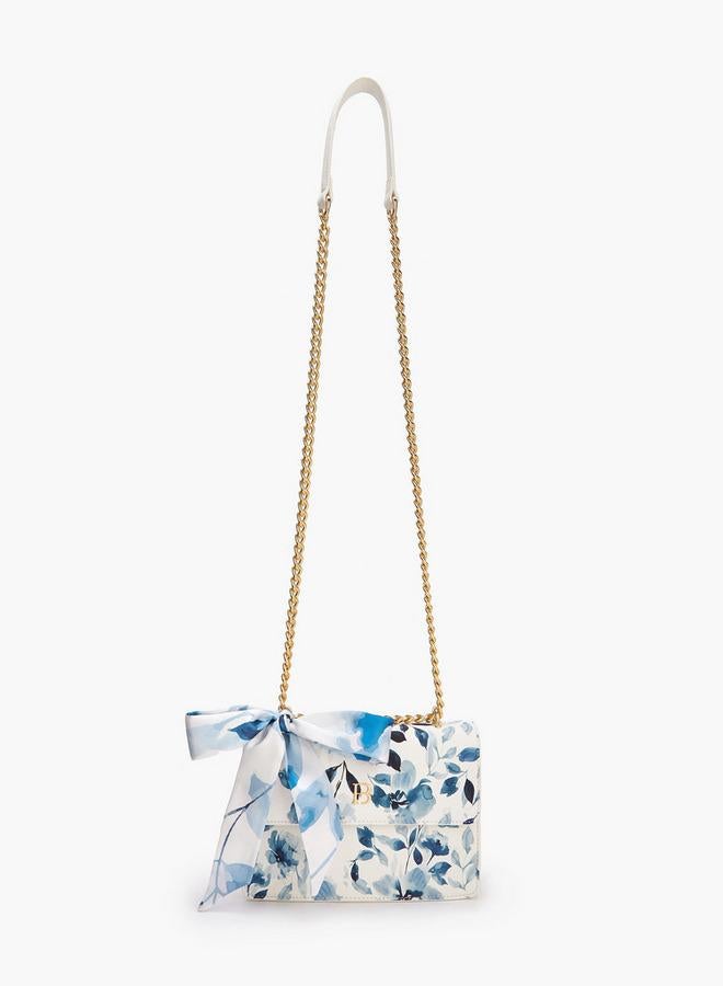 Flora Bella By Shoexpress Flora Bella Floral Print Crossbody Bag with Scarf Detail - Image 5