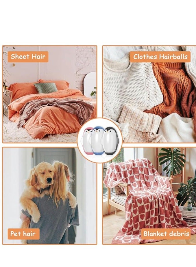 عبوة من 3 كرات لإزالة الوبر قابلة لإعادة الاستخدام على شكل بطريق، أداة إزالة شعر البطريق، مزيل الوبر اللاصق على شكل بطريق، بكرة إزالة شعر البطريق اللزجة، بكرة إزالة الوبر اللطيفة على شكل بطريق للحيوانات الأليفة، مزيل شعر الحيوانات الأليفة على شكل بطريق - Image 5