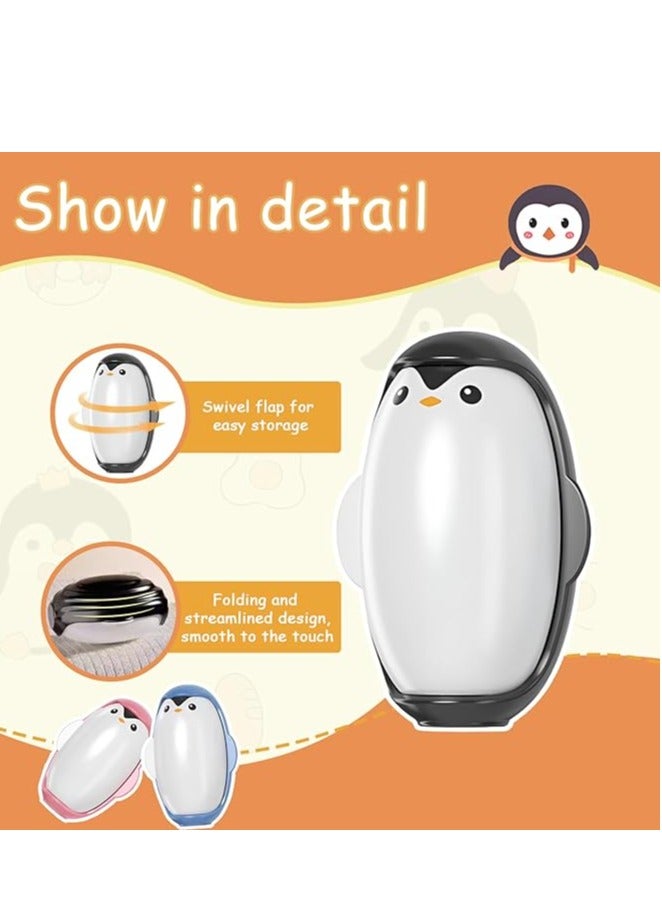 عبوة من 3 كرات لإزالة الوبر قابلة لإعادة الاستخدام على شكل بطريق، أداة إزالة شعر البطريق، مزيل الوبر اللاصق على شكل بطريق، بكرة إزالة شعر البطريق اللزجة، بكرة إزالة الوبر اللطيفة على شكل بطريق للحيوانات الأليفة، مزيل شعر الحيوانات الأليفة على شكل بطريق - Image 3