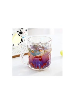 Glass Mug Cute Cat (Lucy) Shape Colorful Mug For Hot And Cold Drinks