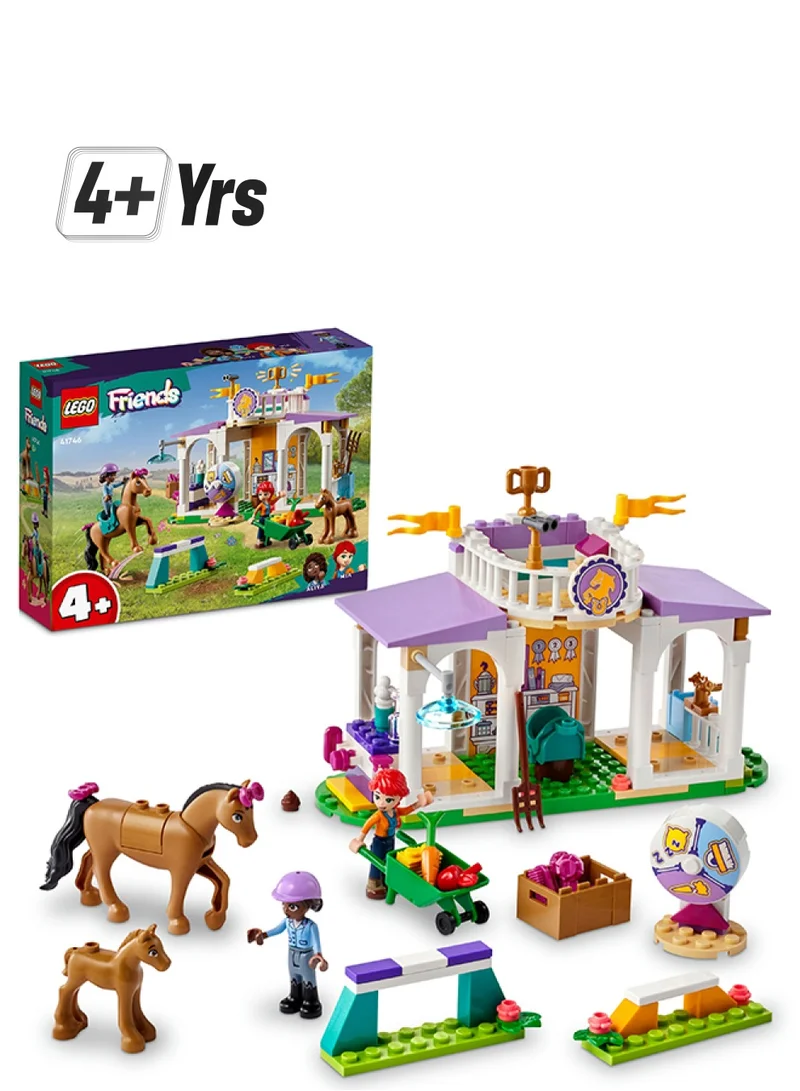 LEGO Friends Horse Training 41746 Building Toy Set; Creative Fun for Ages 4+; With 2 Mini-Dolls, Stable, 2 Horse Characters and Animal Care Accessories (134 Pieces)
