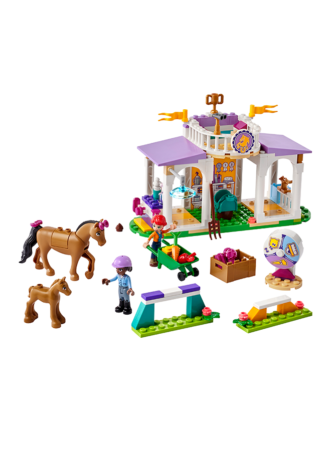 LEGO Friends Horse Training 41746 Building Toy Set; Creative Fun for Ages 4+; With 2 Mini-Dolls, Stable, 2 Horse Characters and Animal Care Accessories (134 Pieces)