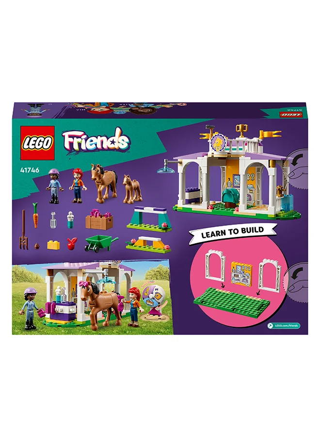 LEGO Friends Horse Training 41746 Building Toy Set; Creative Fun for Ages 4+; With 2 Mini-Dolls, Stable, 2 Horse Characters and Animal Care Accessories (134 Pieces)