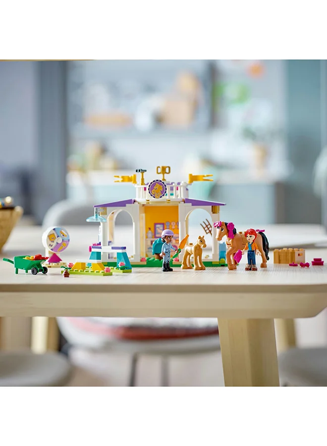 LEGO Friends Horse Training 41746 Building Toy Set; Creative Fun for Ages 4+; With 2 Mini-Dolls, Stable, 2 Horse Characters and Animal Care Accessories (134 Pieces)