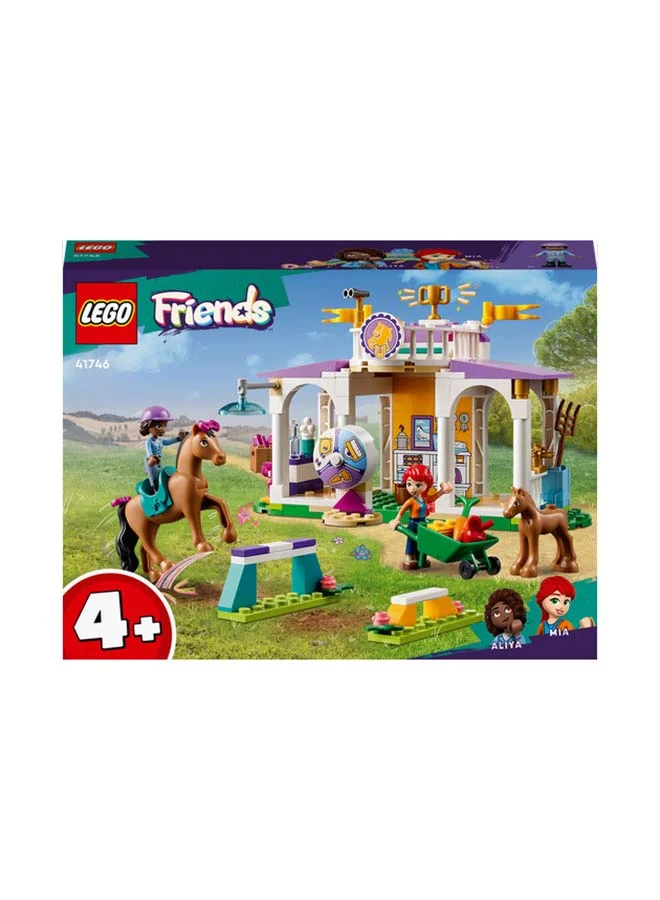 LEGO Friends Horse Training 41746 Building Toy Set; Creative Fun for Ages 4+; With 2 Mini-Dolls, Stable, 2 Horse Characters and Animal Care Accessories (134 Pieces)