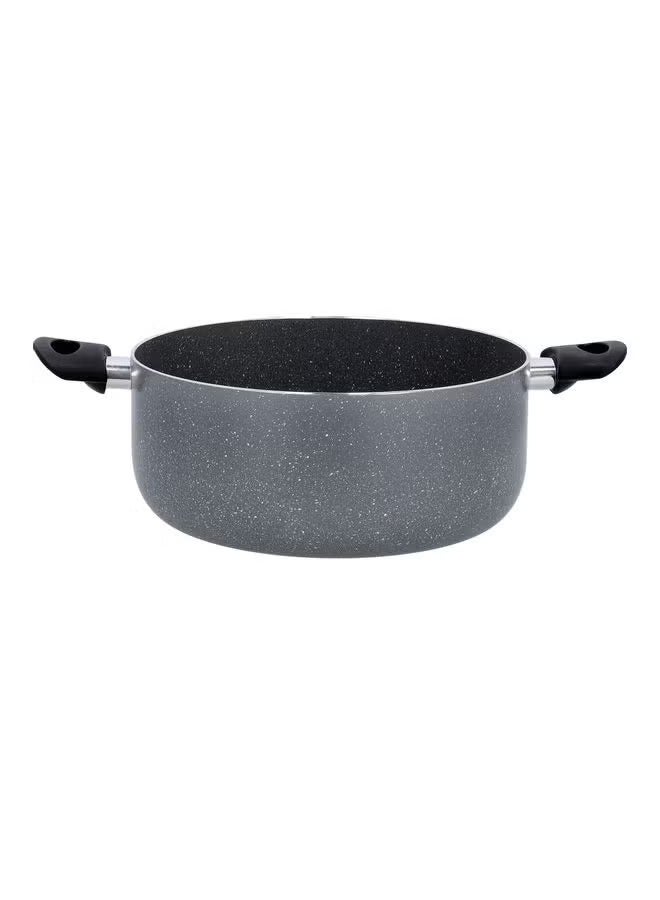 DELCASA Granite Coated Casserole With Glass Lid Multicolour 30x2.5x13cm - Image 3