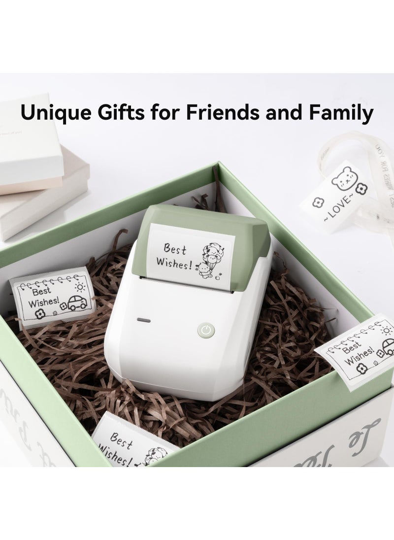NIIMBOT - B1 Wireless Bluetooth Label Printer with 1 Roll 50*30mm White Label Sticker and USB Cable, Portable Inkless Thermal Label Maker, Great for Supermarket, Retail Store and Home Printing Barcodes - Image 1