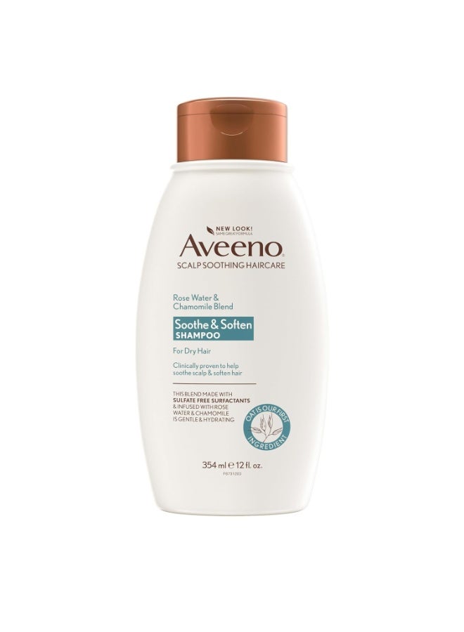 Aveeno Scalp Soothing Rose Water & Chamomile Blend Shampoo For Dry Hair & Soft, Sulfate Free Shampoo, 354ml - Image 1