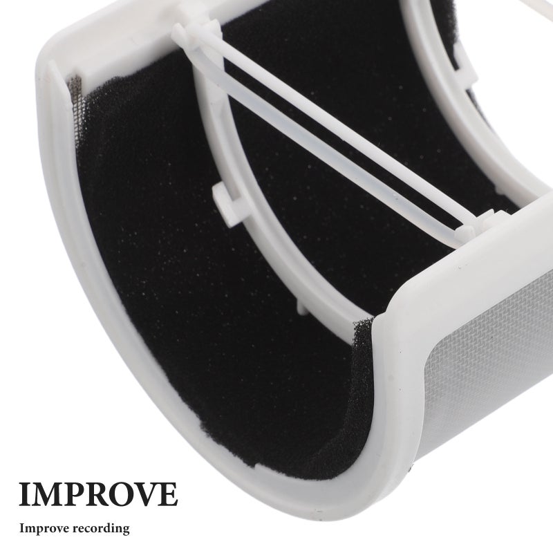 Microphone Filter Screen: U-Shaped Shield Mic Windscreen Covers With Metal Mesh For Recording Videos Streaming Podcasting - Image 2