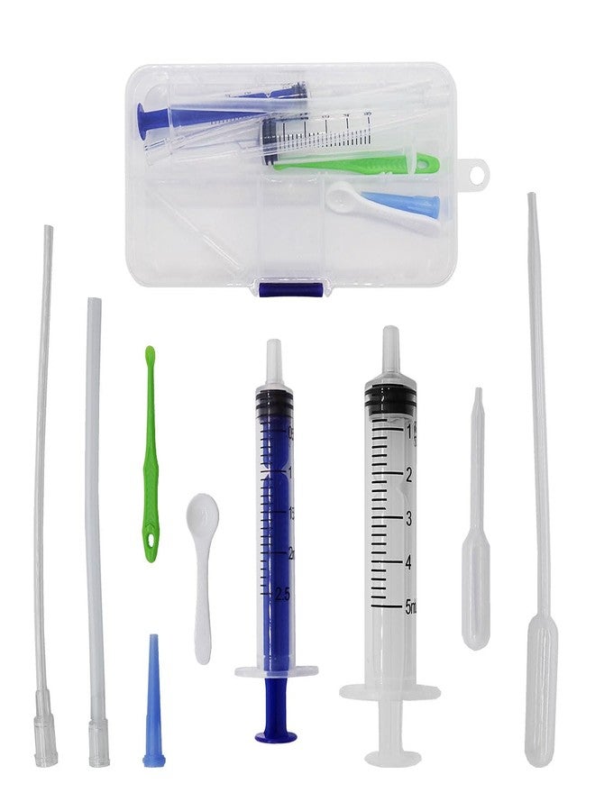 FOIBURELY Baby Bird Gouldian Zebra Finch Canary Society Bird Pet Hand Rearing Feeding Syringes Crop Tubes (9Pcs) - Image 1