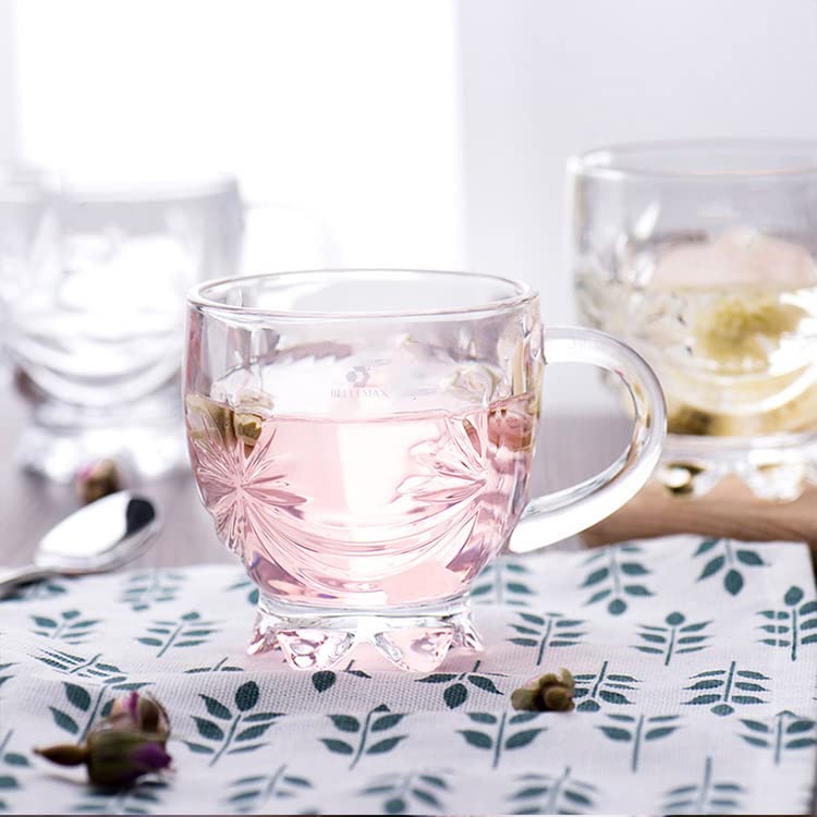 bellemax 200 ML Tea and Coffee Cup Glass Mug, Used for Tea, Coffee, Green Tea, Lemon Tea Cup Set of (6) - Image 2