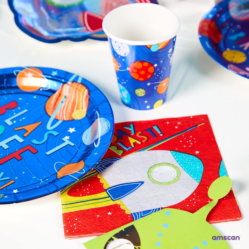 Amscan Blast Off Birthday Cups - 9 oz. (Pack of 8) - Space Themed Celebration Drinkware - Perfect for Kids' Parties - Image 2